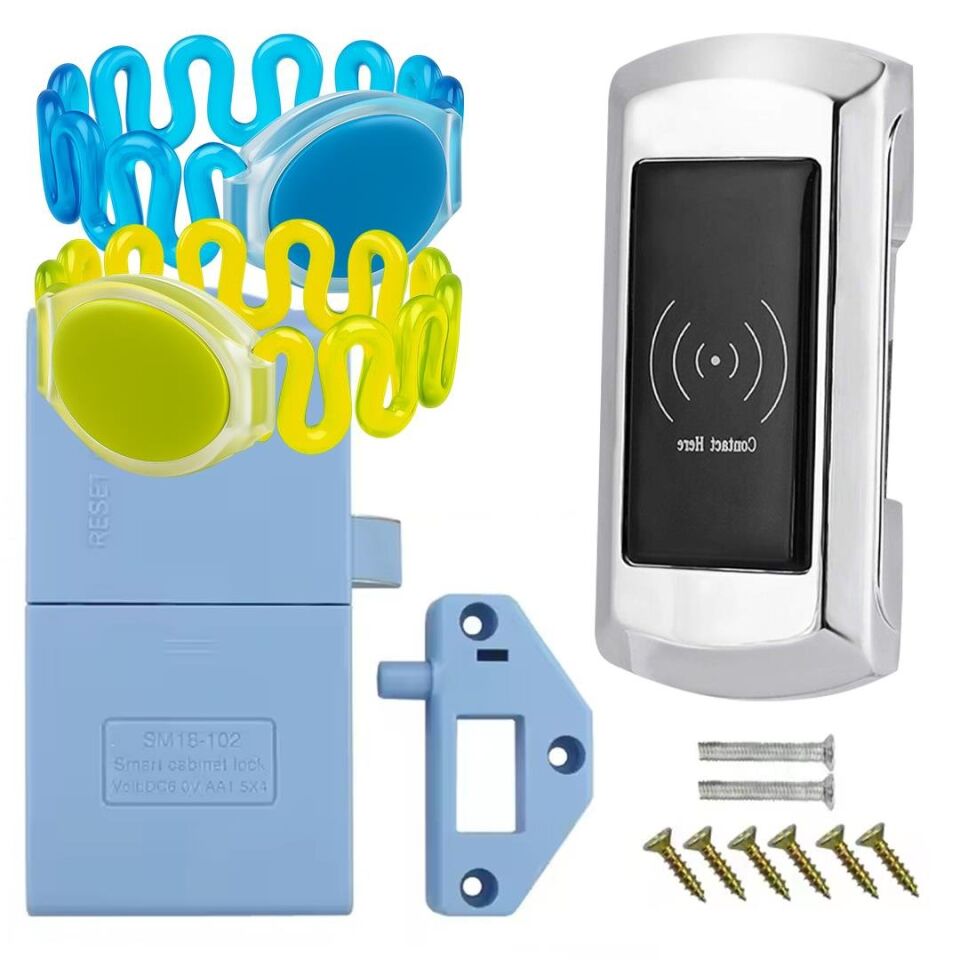 Ayt Powermaster PM-26727 125Khz RFID Dijital Çekmece Dolap Kilidi 2'li Paket Çipli Taglı Okut Aç Kilit