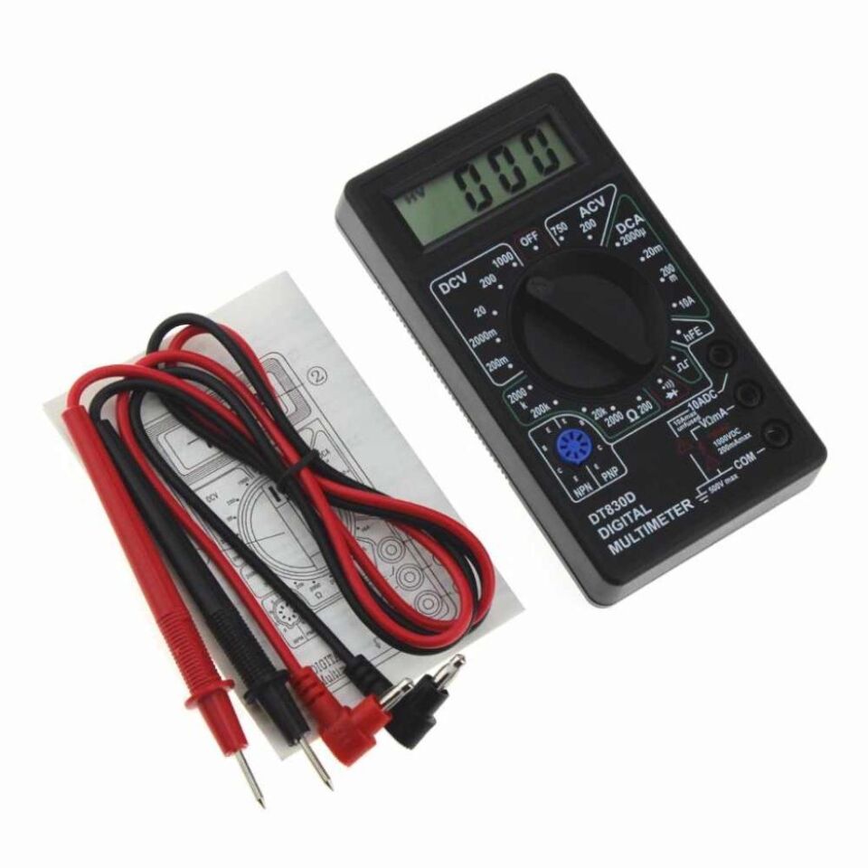 Powermaster DT-830D Dijital Akım Voltaj Direnç Ölçer Multimetre Ölçü Aleti Ölçüm Cihazı