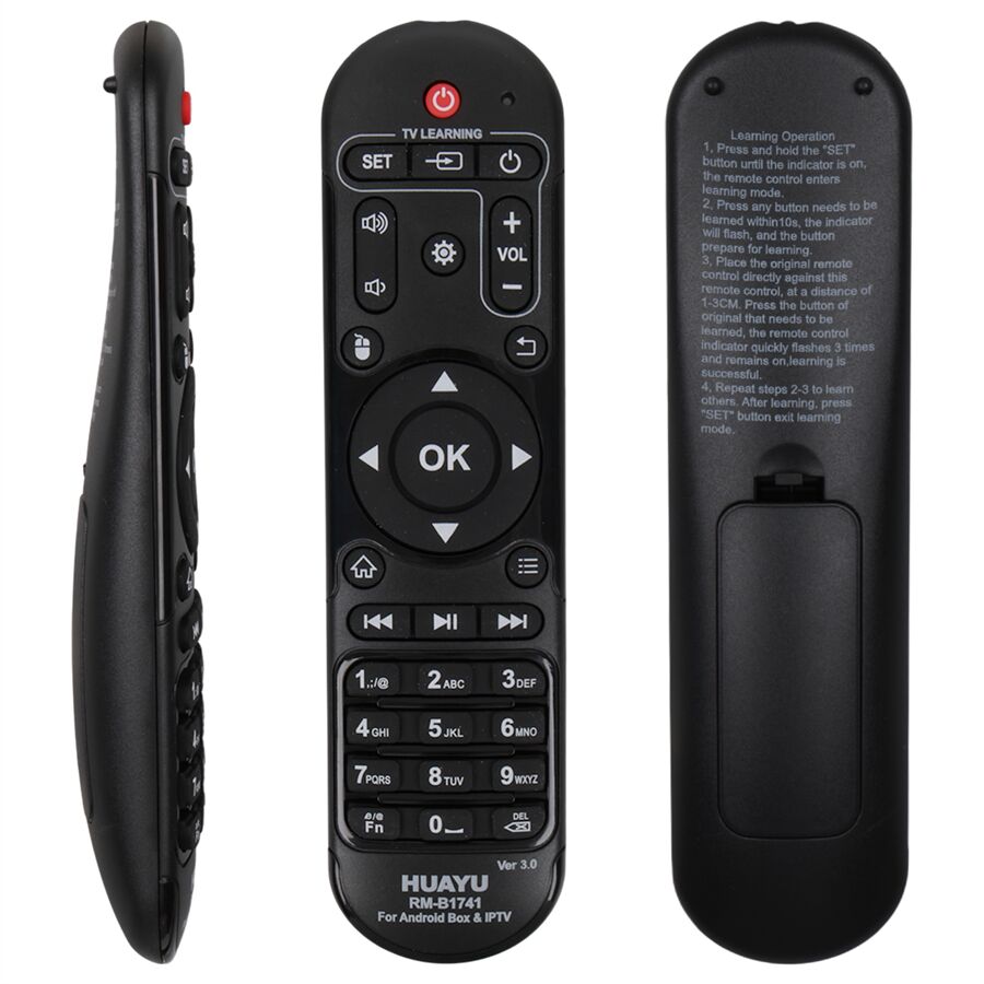 Ayt Huayu Kr Rm-B1741 Universal Android Tv Box Kumandası Tüm Tv Box Cihazlarına Kopyalanabilir Uzaktan Kumanda