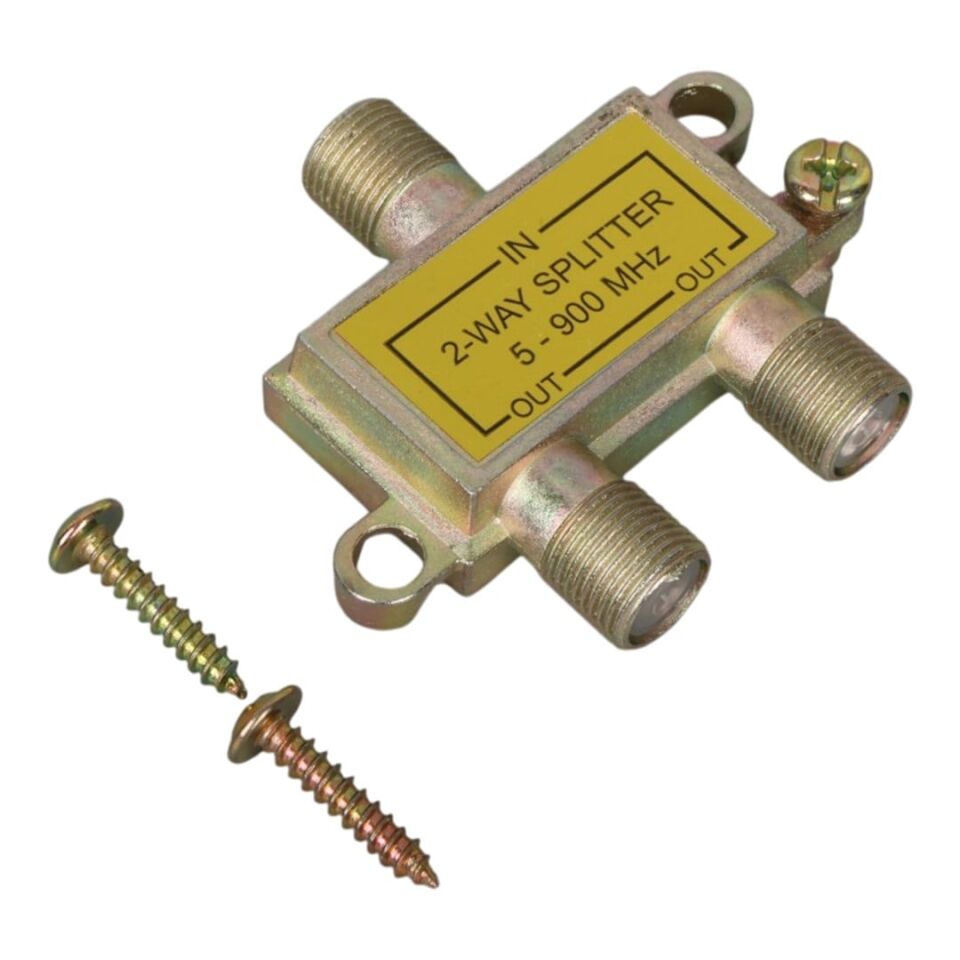 Mag S21-02 1/2 Yollu Kablo TV Sinyal Ayırıcı Splitter - 5-900 Mhz Frekans Bölücü Çoklayıcı
