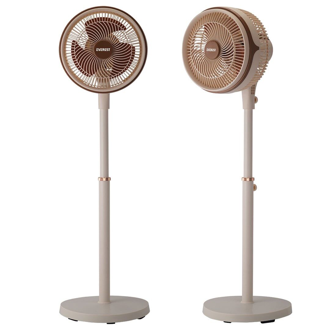 Everest FAN13 Olympos Air Krem/Gold 10'' 80W 3 Hız Kademeli 2000RPM Çift Motorlu Retro Vantilatör