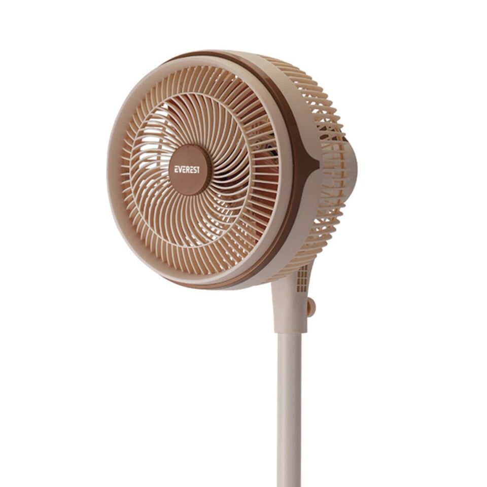 Everest FAN13 Olympos Air Krem/Gold 10'' 80W 3 Hız Kademeli 2000RPM Çift Motorlu Retro Vantilatör