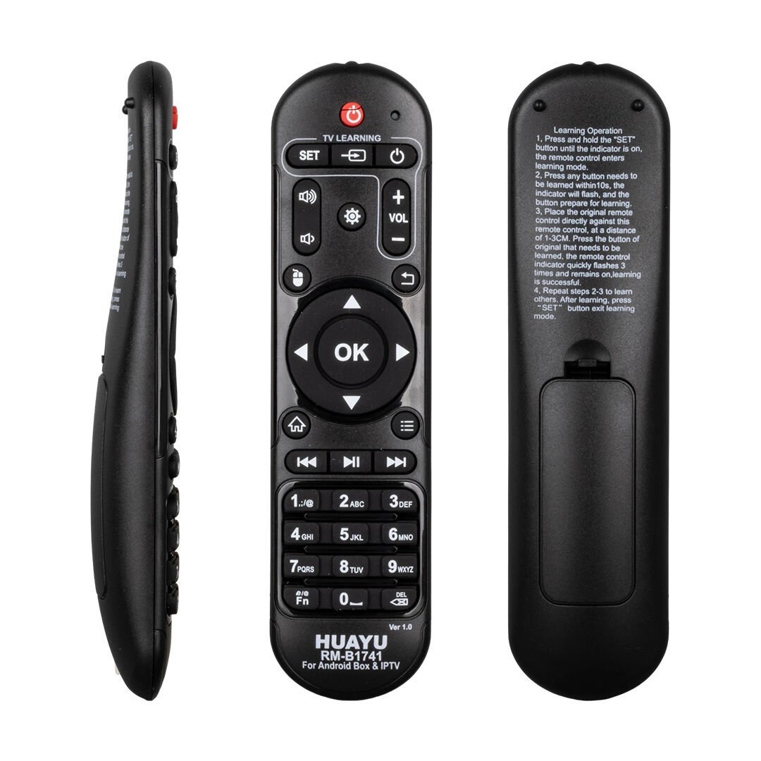 Ayt Huayu Kr Rm-B1741 Universal Android Tv Box Kumandası Tüm Tv Box Cihazlarına Kopyalanabilir Uzaktan Kumanda