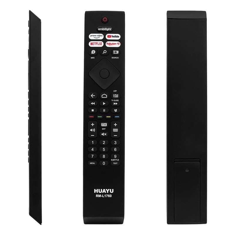 Huayu RM-L1760 Philips Ambilight Youtube Prime Video Rakuten Tv Tuşlu LCD LED TV Kumandası Uzaktan Kumanda