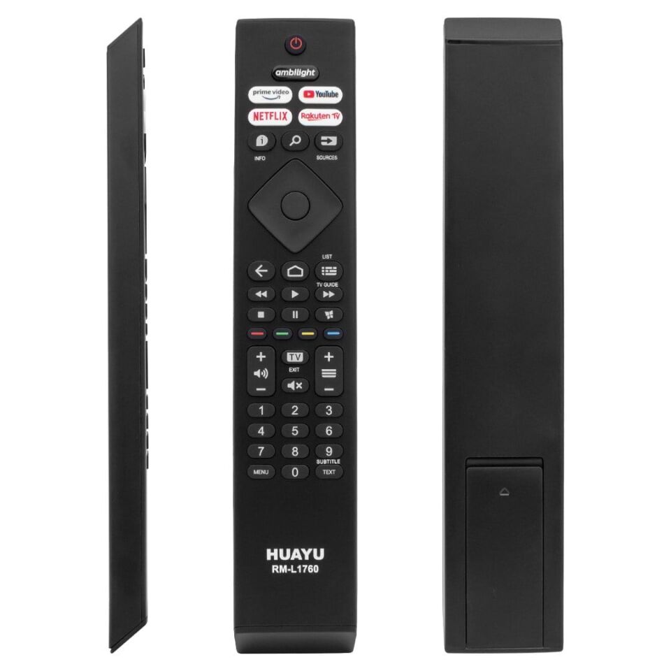 Huayu RM-L1760 Philips Ambilight Youtube Prime Video Rakuten Tv Tuşlu LCD LED TV Kumandası Uzaktan Kumanda