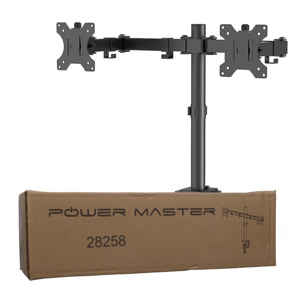 Powermaster PM-052 13-27 İnç Mekanik Çift Kol Lcd Led Gaming Monitör Pc Bilgisayar Tutucu Masa Stand Askı Aparatı