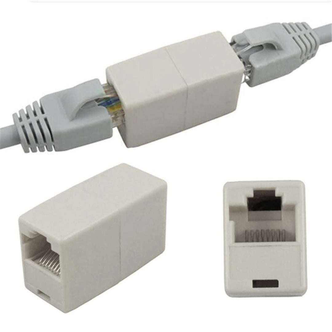 RJ 45 Dişi Dişi Ara Adaptör Ethernet Kablosu Birleştirici Cat5 Cat6 Destekli İnternet Kablosu Birleştirme Soketi