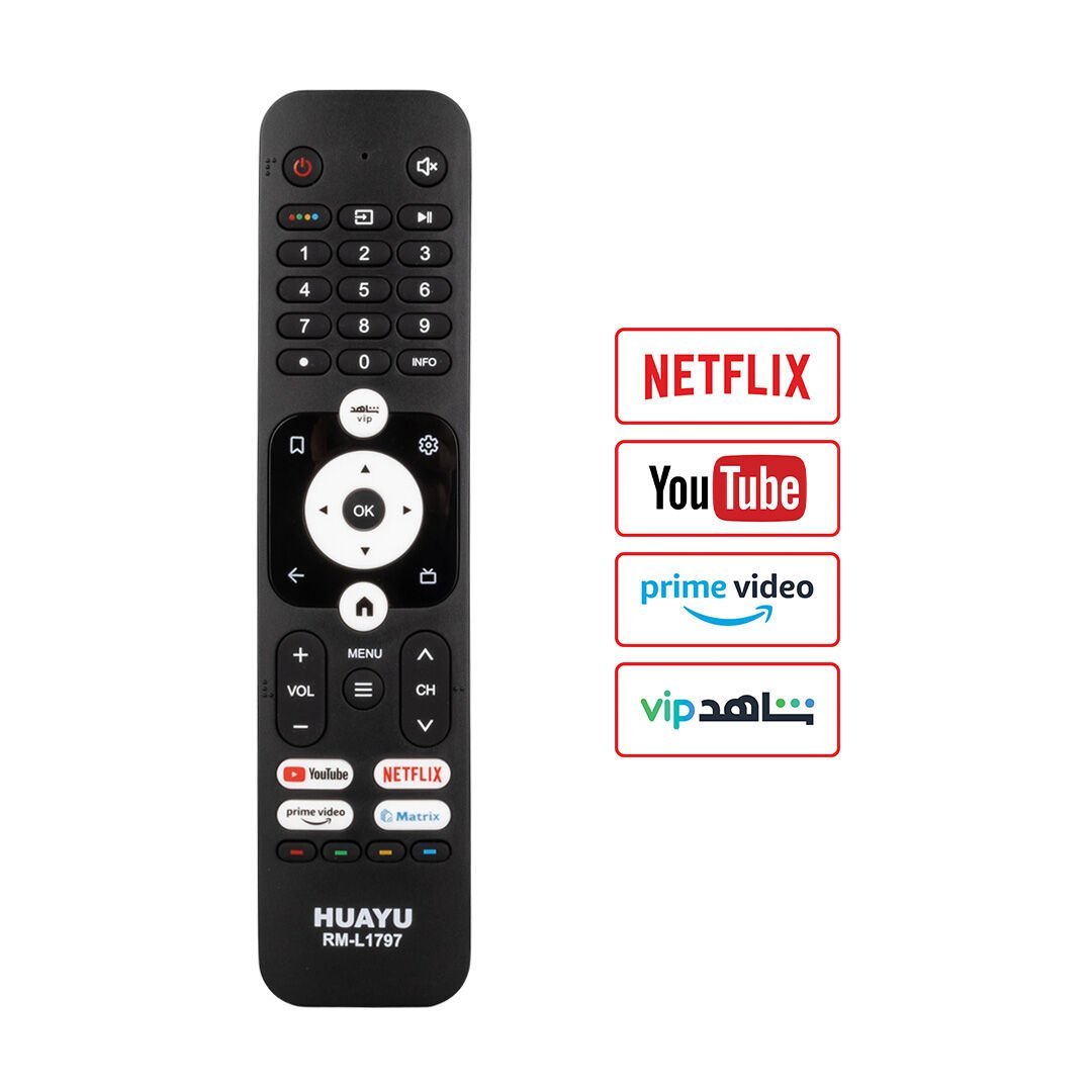 Huayu Kl Rm-L1797 Haier Youtube Netflix Prime Video Tuşlu Kumanda Lcd Led Tv Kumandası