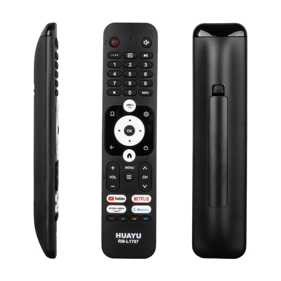 Huayu Kl Rm-L1797 Haier Youtube Netflix Prime Video Tuşlu Kumanda Lcd Led Tv Kumandası