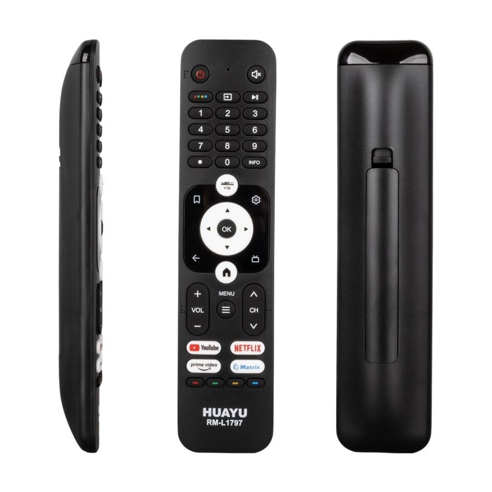 Huayu Kl Rm-L1797 Haier Youtube Netflix Prime Video Tuşlu Kumanda Lcd Led Tv Kumandası