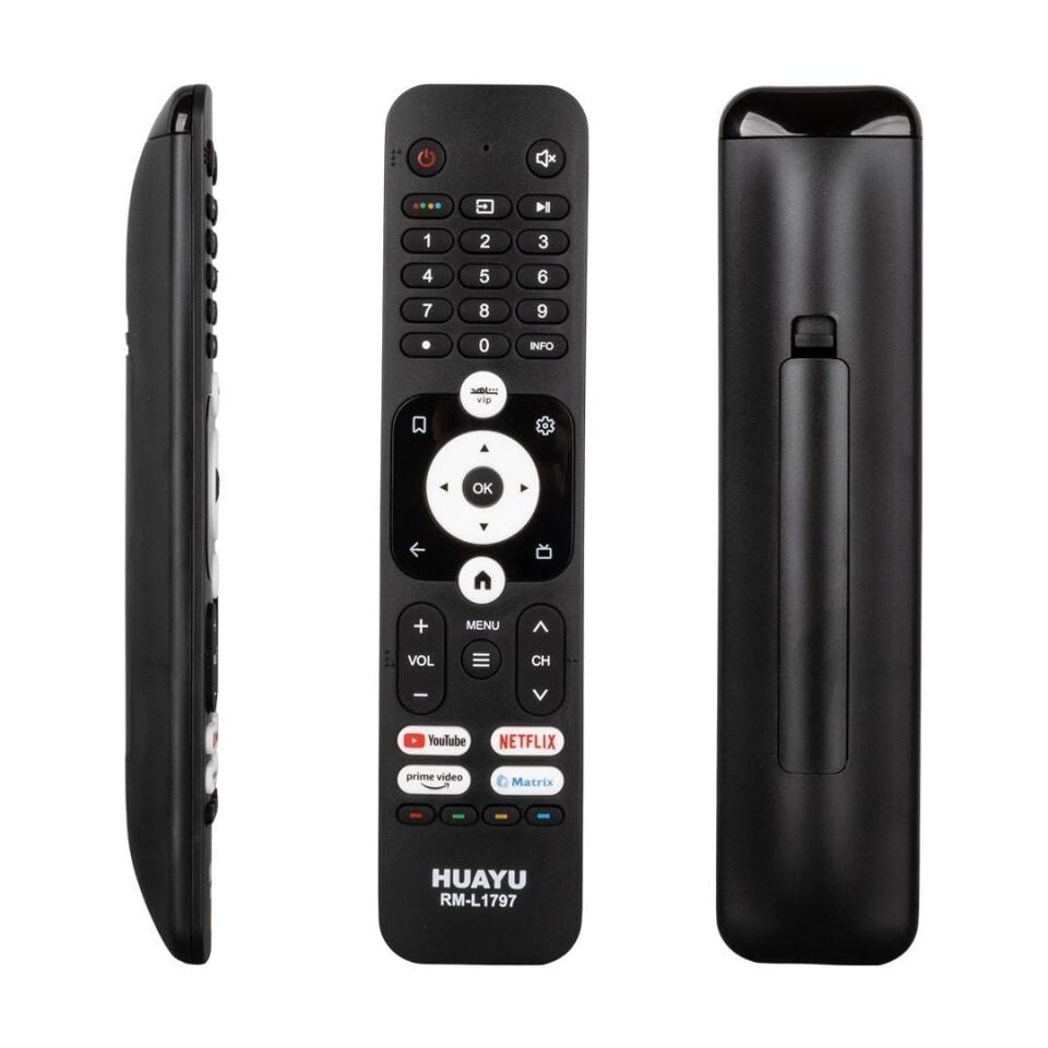 Huayu Kl Rm-L1797 Haier Youtube Netflix Prime Video Tuşlu Kumanda Lcd Led Tv Kumandası
