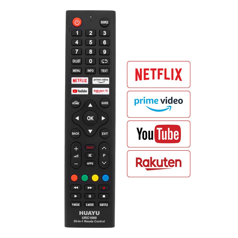 Ayt Huayu KL URC1699 20 IN 1 Netflıx Youtube Prıme Vıdeo Tuşlu Unıversal Lcd Led Tv Kumanda