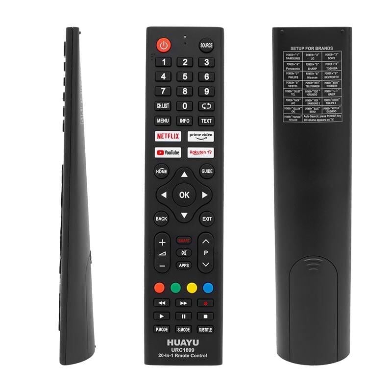 Ayt Huayu KL URC1699 20 IN 1 Netflıx Youtube Prıme Vıdeo Tuşlu Unıversal Lcd Led Tv Kumanda