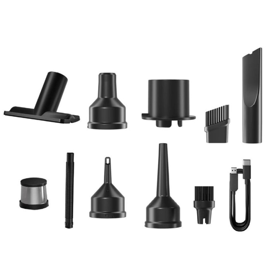 Snapron SNV-3002 80W 7.4V Şarjlı Mini Araç Ve Ev Süpürgesi + Çift Filtrasyonlu Çok Fonksiyonlu Temizlik Seti