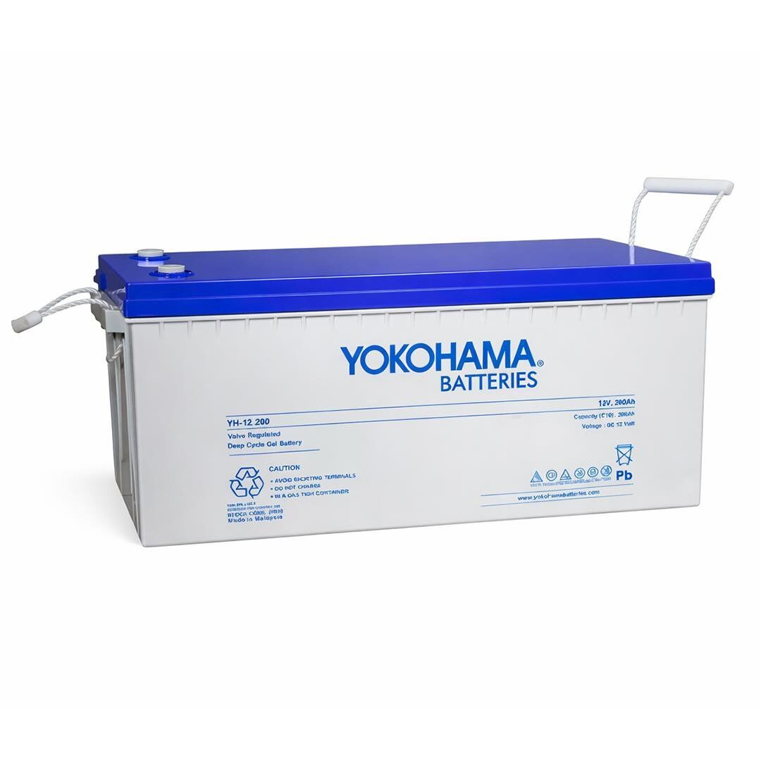 Yokohama YH-27019 12V 200Ah Tam Bakımsız Deep Cycle Jel Akü 532X240x221mm Yeni Tarihli Taze Akü