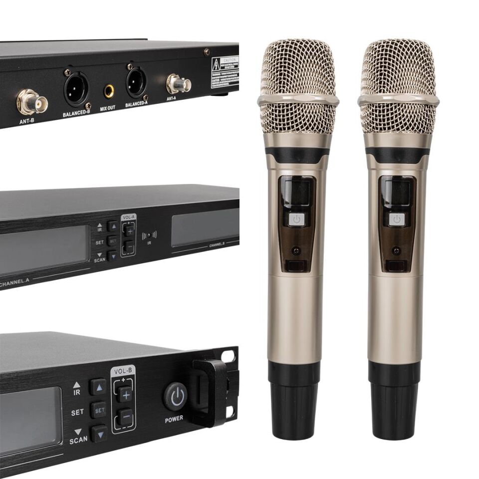 Ayt Magicvoice Mv-21633 2 El Tipi Mikrofonlu 100+100 Kanal Antenli Uhf-Pll Kablosuz Telsiz Mikrofon