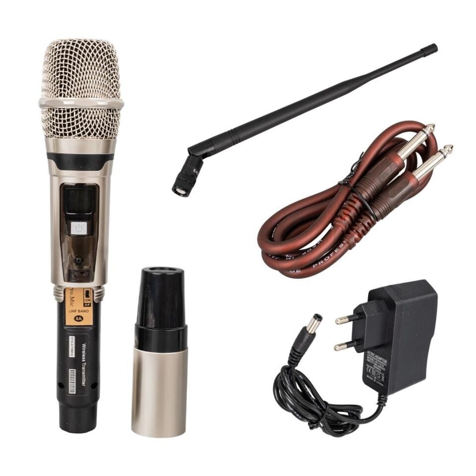 Ayt Magicvoice Mv-21633 2 El Tipi Mikrofonlu 100+100 Kanal Antenli Uhf-Pll Kablosuz Telsiz Mikrofon