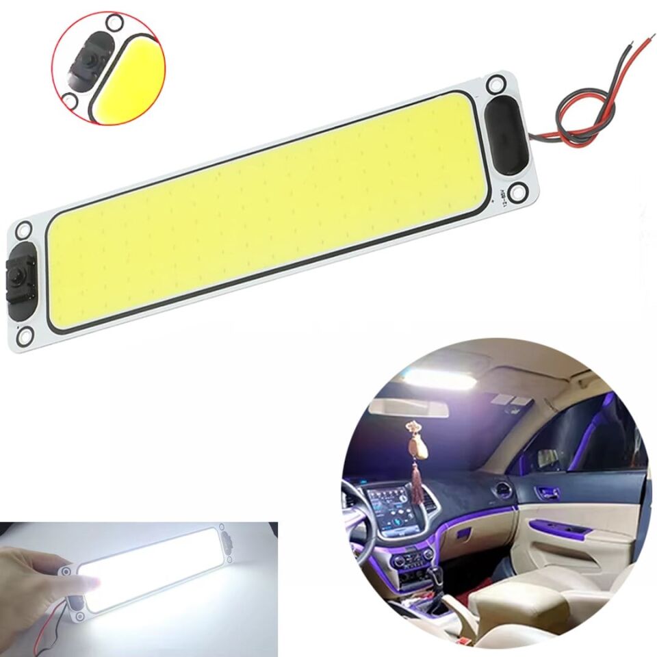 Powermaster PM-26420 İkili 12-85V DC 6X24 Cm 108 Cob Led Beyaz Işık Panel Lamba
