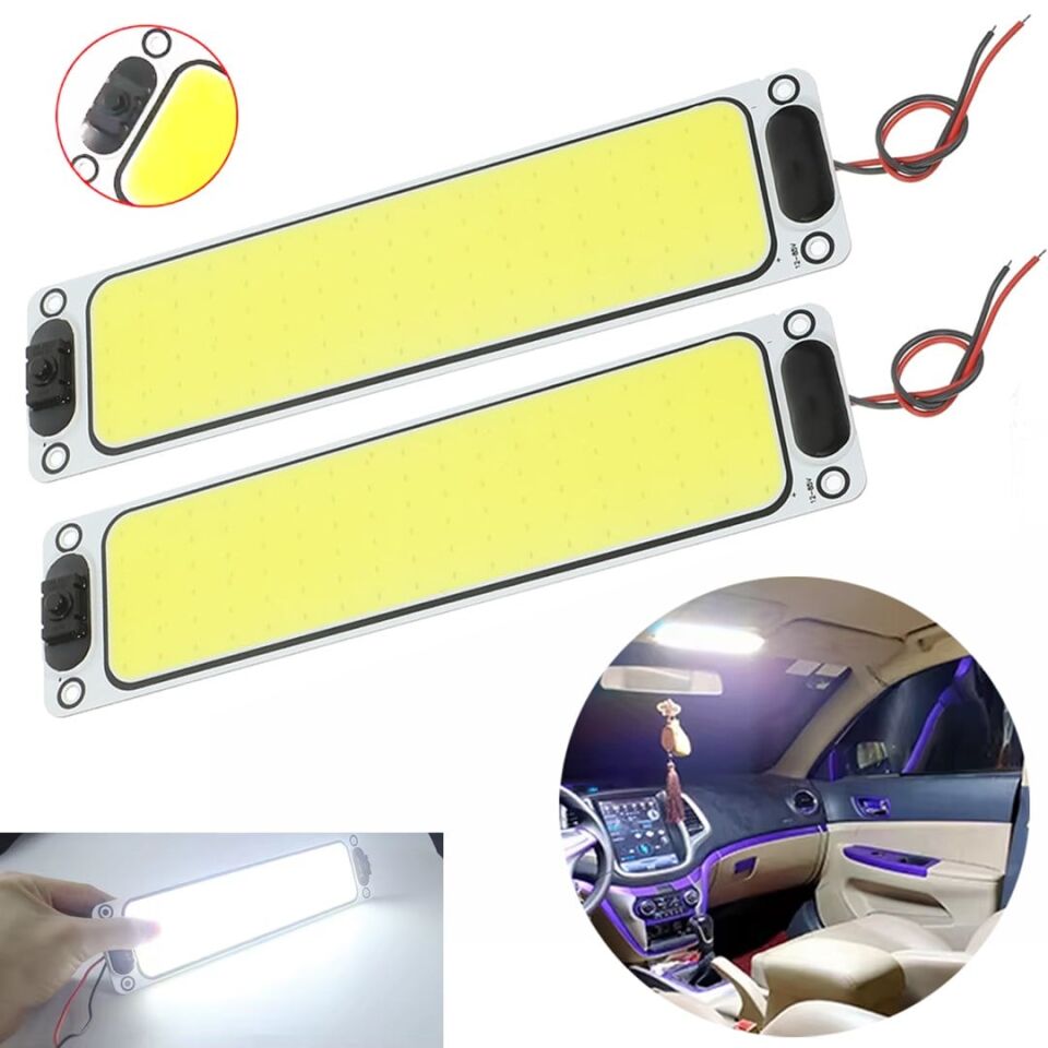 Powermaster PM-26420 İkili 12-85V DC 6X24 Cm 108 Cob Led Beyaz Işık Panel Lamba