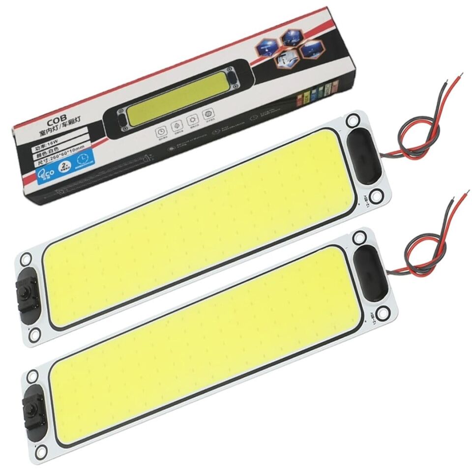 Powermaster PM-26420 İkili 12-85V DC 6X24 Cm 108 Cob Led Beyaz Işık Panel Lamba