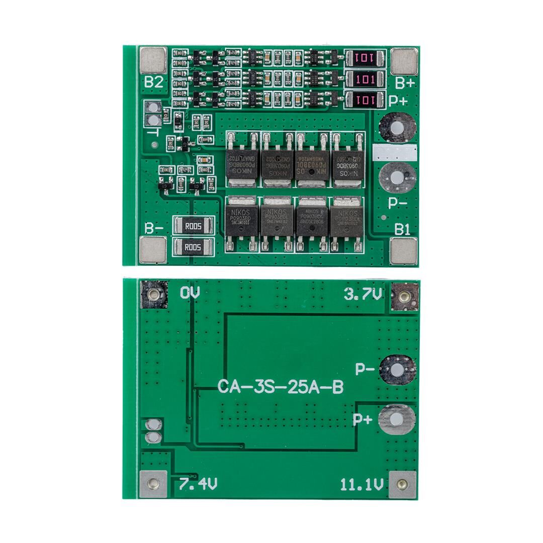 Ayt Weko Bms-24227 3S 25A Bms Lityum Batarya Şarj Modülü 57x45x3.5 Mm Şarj Deşarj Kısa Devre Koruyucu