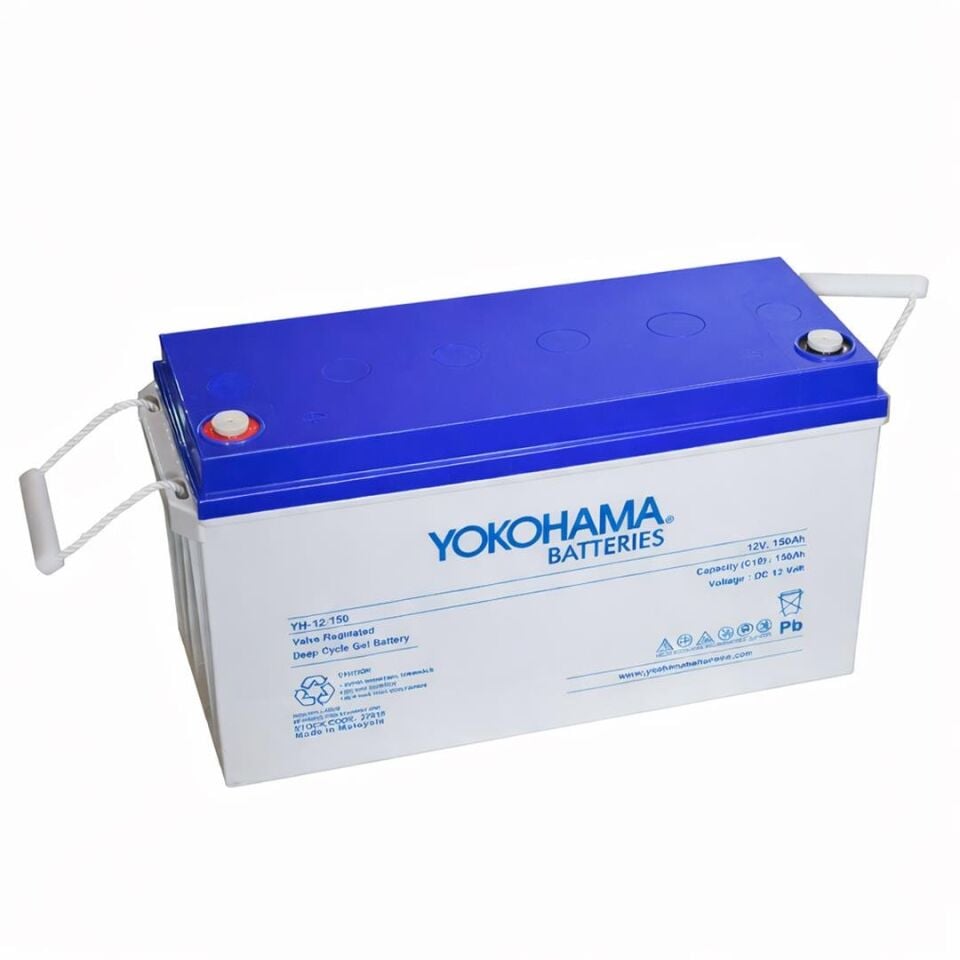 Yokohama YH-27018 12V 150Ah Tam Bakımsız Deep Cycle Jel Akü 481X170x241mm Yeni Tarihli Taze Akü