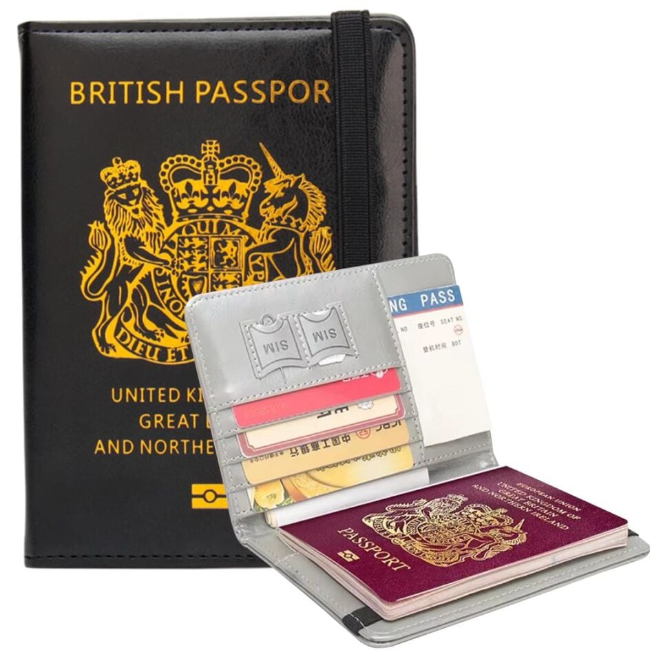 Ayt Sunup Sn-26344 İngiltere Kapaklı Suni Deri Pasaport Kılıfı Kadın Erkek Unisex