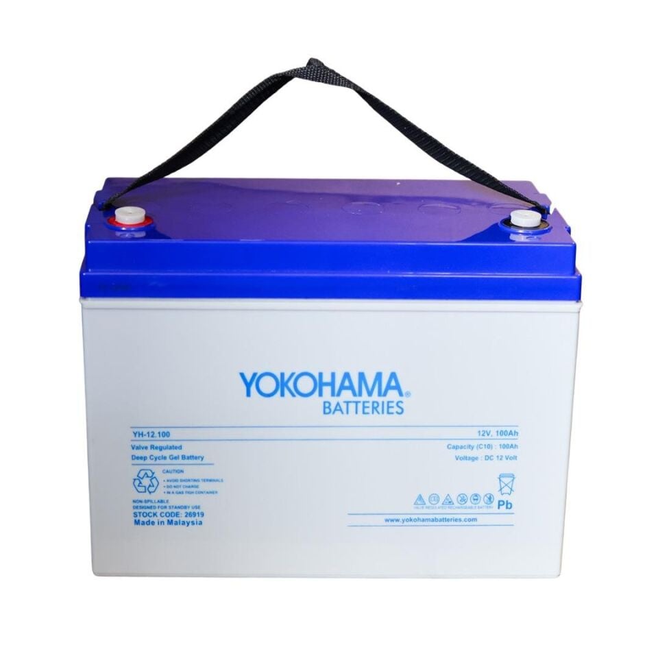 Yokohama YH-26919 12V 100Ah Tam Bakımsız Deep Cycle Jel Akü 330X172x218mm Yeni Tarihli Taze Akü