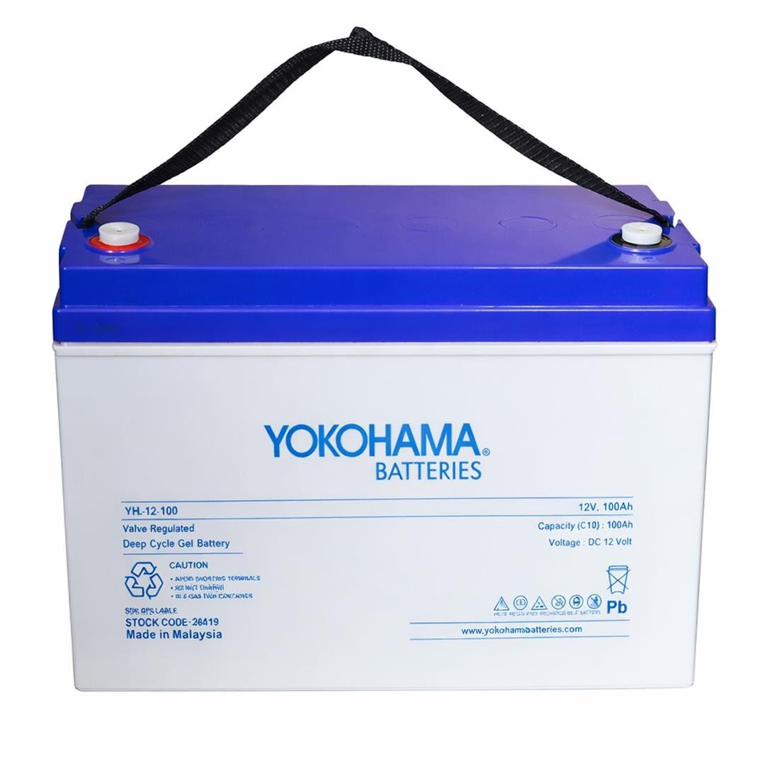 Yokohama YH-26919 12V 100Ah Tam Bakımsız Deep Cycle Jel Akü 330X172x218mm Yeni Tarihli Taze Akü