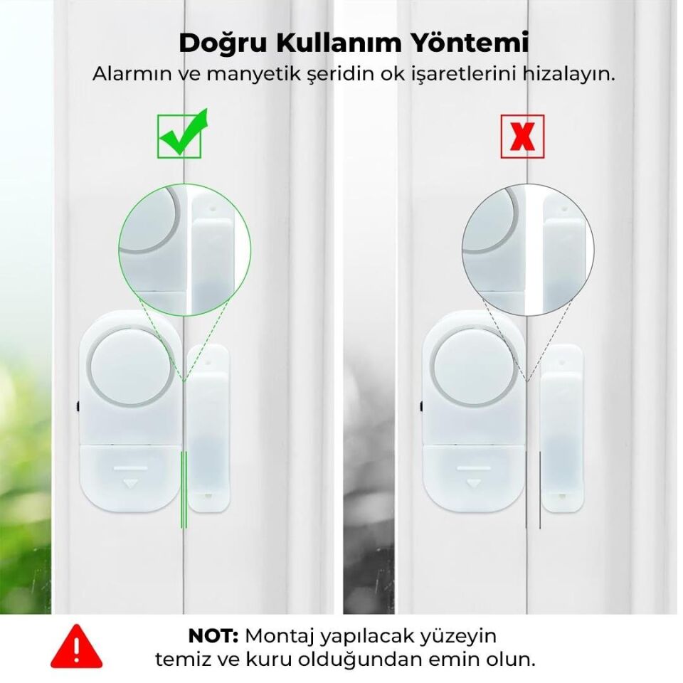 Powermaster PM-17795 Mini Kapı Alarm Sistemi Manyetikli Kapı Pencere Alarmı