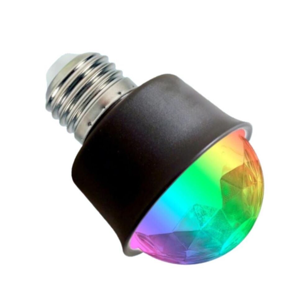 Ledx AL-KXT6882 Mini 360 Derece Led 3.3 Watt E27 Duy Rgb Renk Disko Lamba Gece Lambası Çocuk Odası