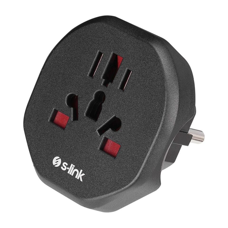 S-Link SL-WL09 Çok Amaçlı Universal Avrupa Çıkışlı - Türk Priz Çevirici