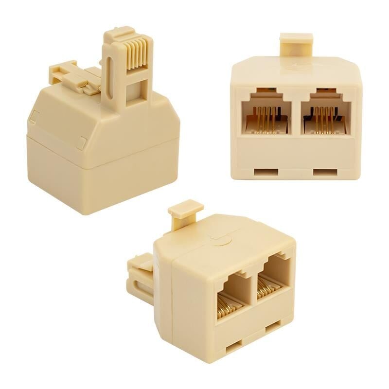 Ayt Telefon Ara Bağlantı Buatı 1 Erkek 2 Dişi Telefon İnterner Hat Ayırıcı Aparat Soket