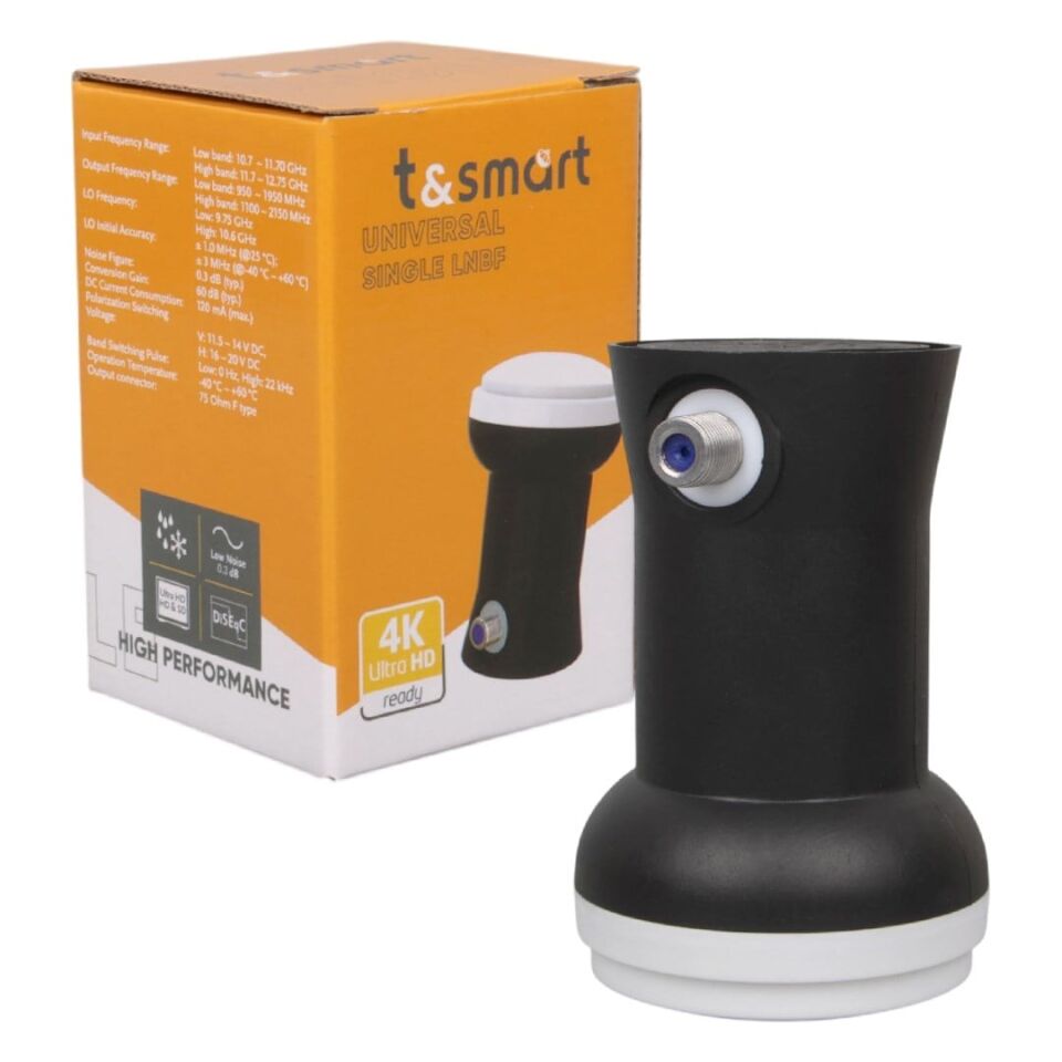 T&Smart 0.3dB Ultra HD 4K Universal Tekli Lnb Çanak Anten Uydu Lnbsi