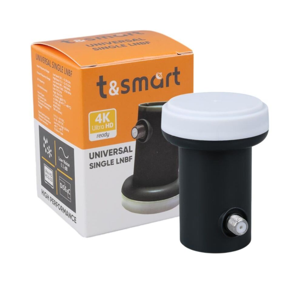 T&Smart 0.3dB Ultra HD 4K Universal Tekli Lnb Çanak Anten Uydu Lnbsi