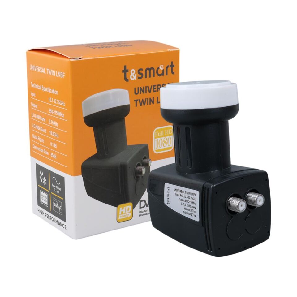 Ayt T&Smart Çiftli Lnb 2 Li Uydu İçin Çanak Anten Lnbsi Ultra Hd 4K
