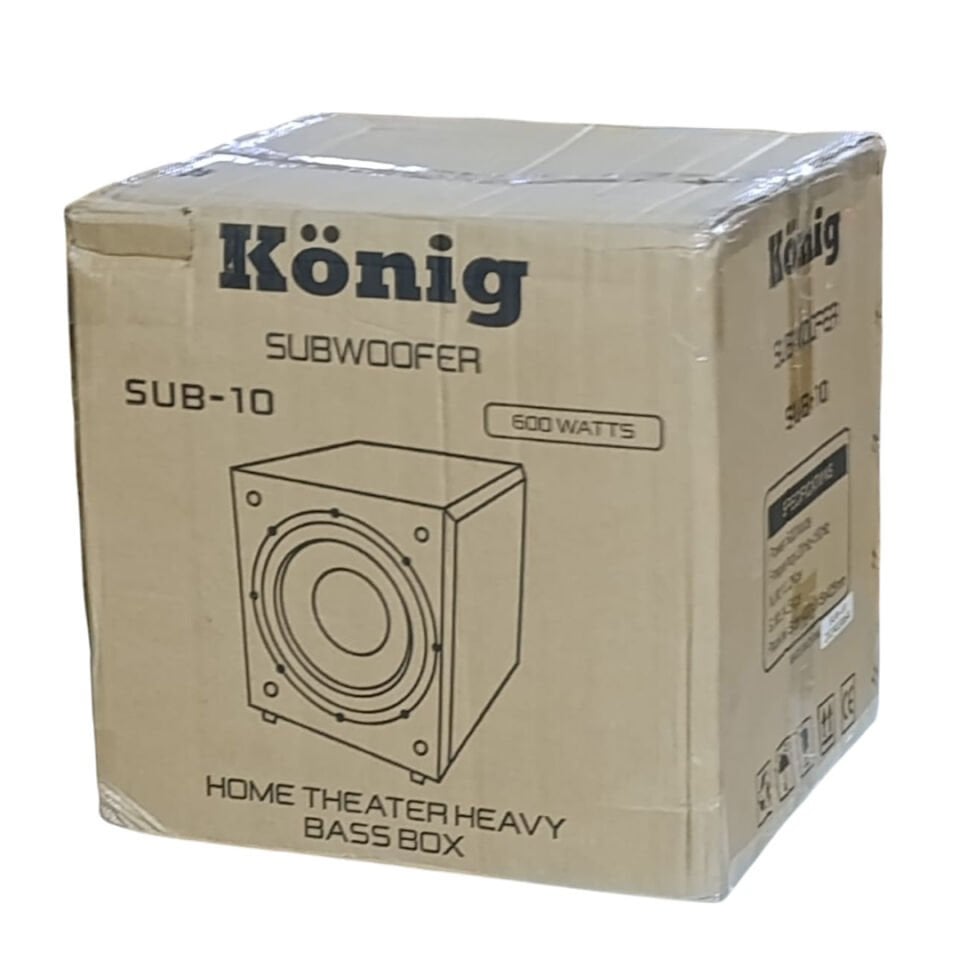 König SUB-10 600 Watt 4 Ohm 10'' Aktif Subwofer Bass Anfi