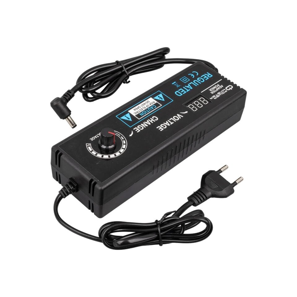 Powermaster Pm-22381 3 Volt 12 Volt 10 Amper Ayarlanabilir Kademeli Adaptör 5.5 2.5 Uçlu