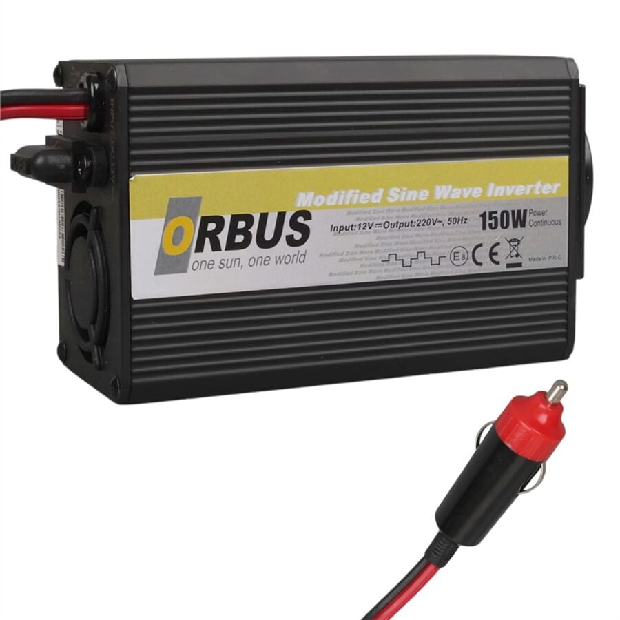 Orbus MS150W 150W 12V DC - 220V AC Modifiye Sinüs Araç Çakmaklık İnverteri
