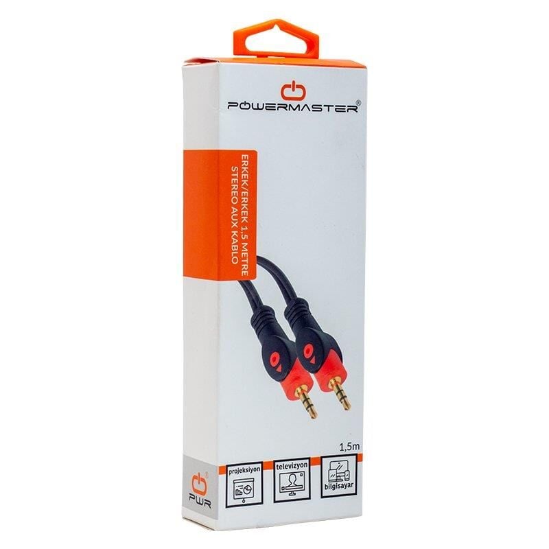 3.5 Mm Erkek-Erkek 1.5 Metre Stereo Aux Kablo