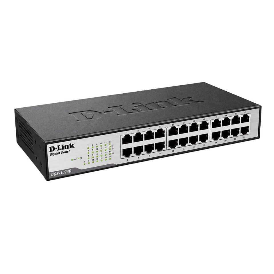 D-Link DES-1024D 24 Port 10/100 Metal Kasa Switch