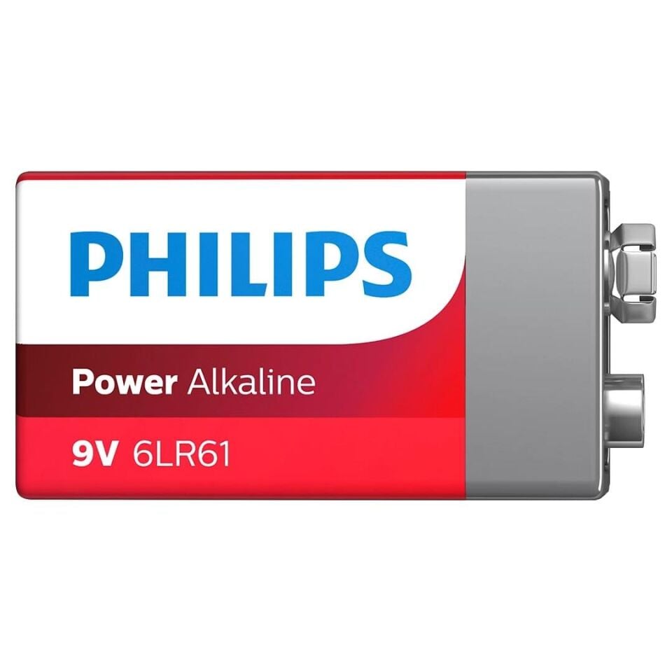 Ayt Philips 6LR61-P1B 9 Volt Power Alkalin Pil Tekli
