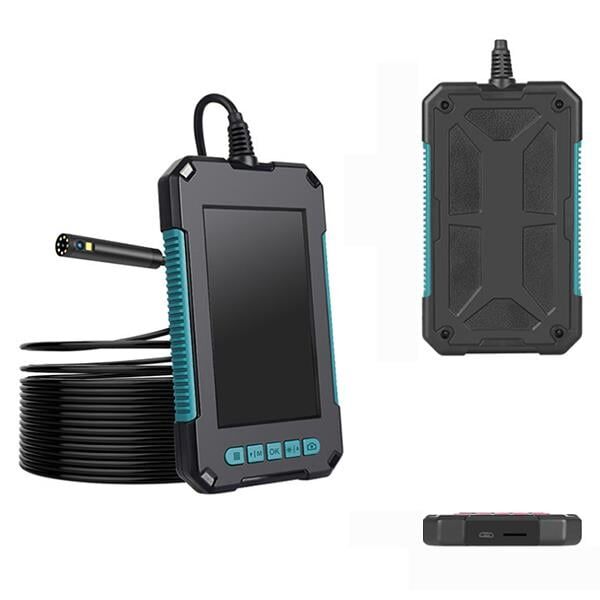 Powermaster 10 Metre 8 MM Kablolu HD 1080P Endeskop Yılan Kamera Çift Kameralı Hareketli Kendinden Ekranlı Endoskopik