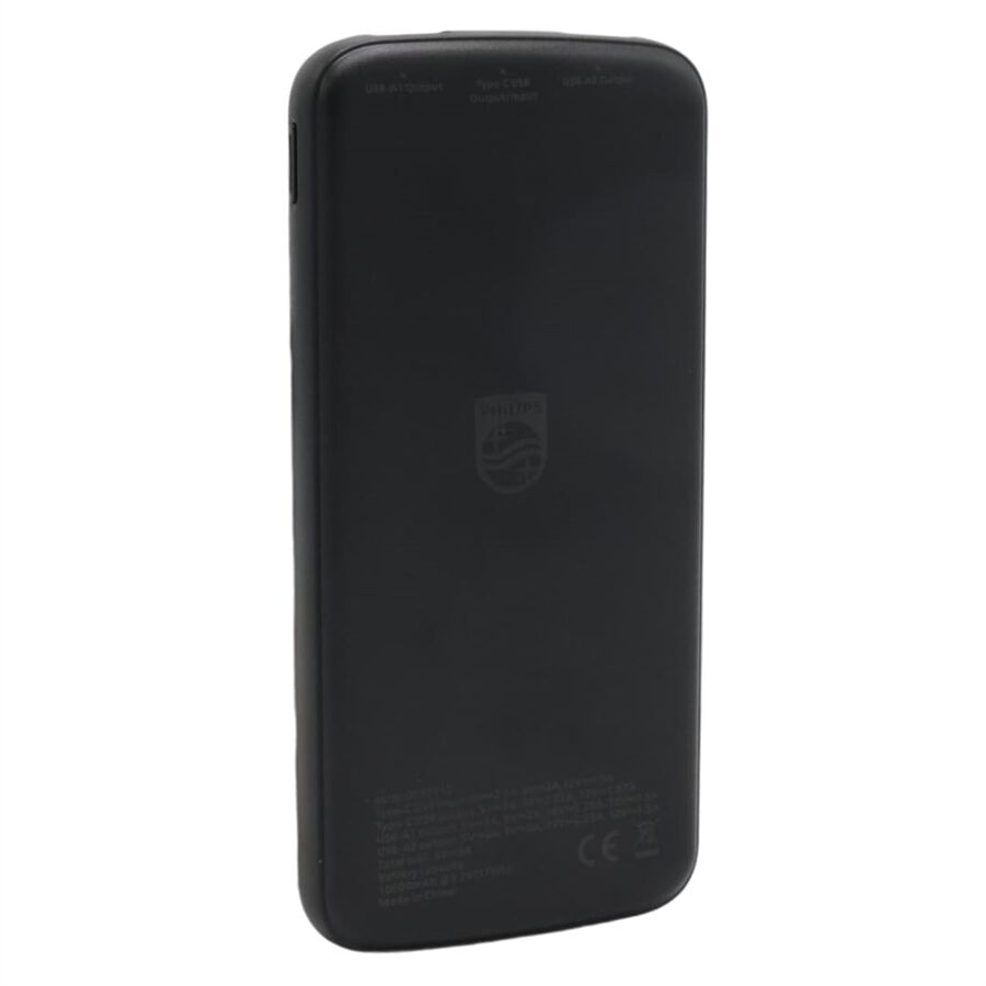 Philips DLP7712CB 10.000Mah PD Hızlı Şarj Dijital Ekranlı Siyah Powerbank