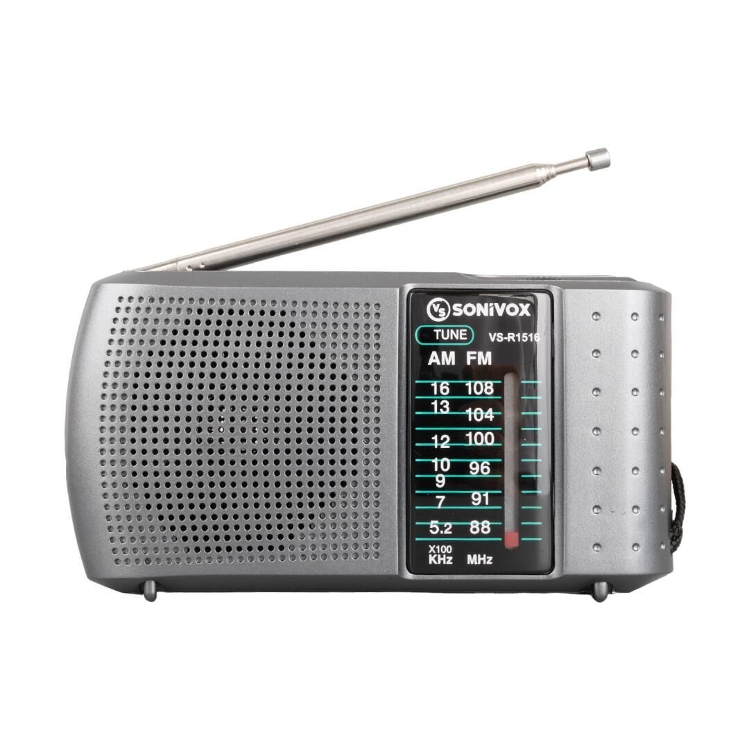 Sonivox Vs-r1516 Gri Renk Mini Cep Radyosu Deprem Çantasına Uygun Fm Radyo