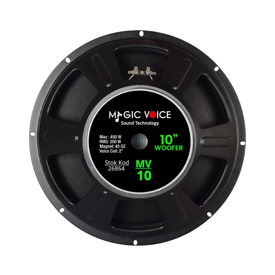 Ayt Magicvoice Mv-10 Max 450w Rms 200 Watt 10 Woofer Yedek Hoparlör