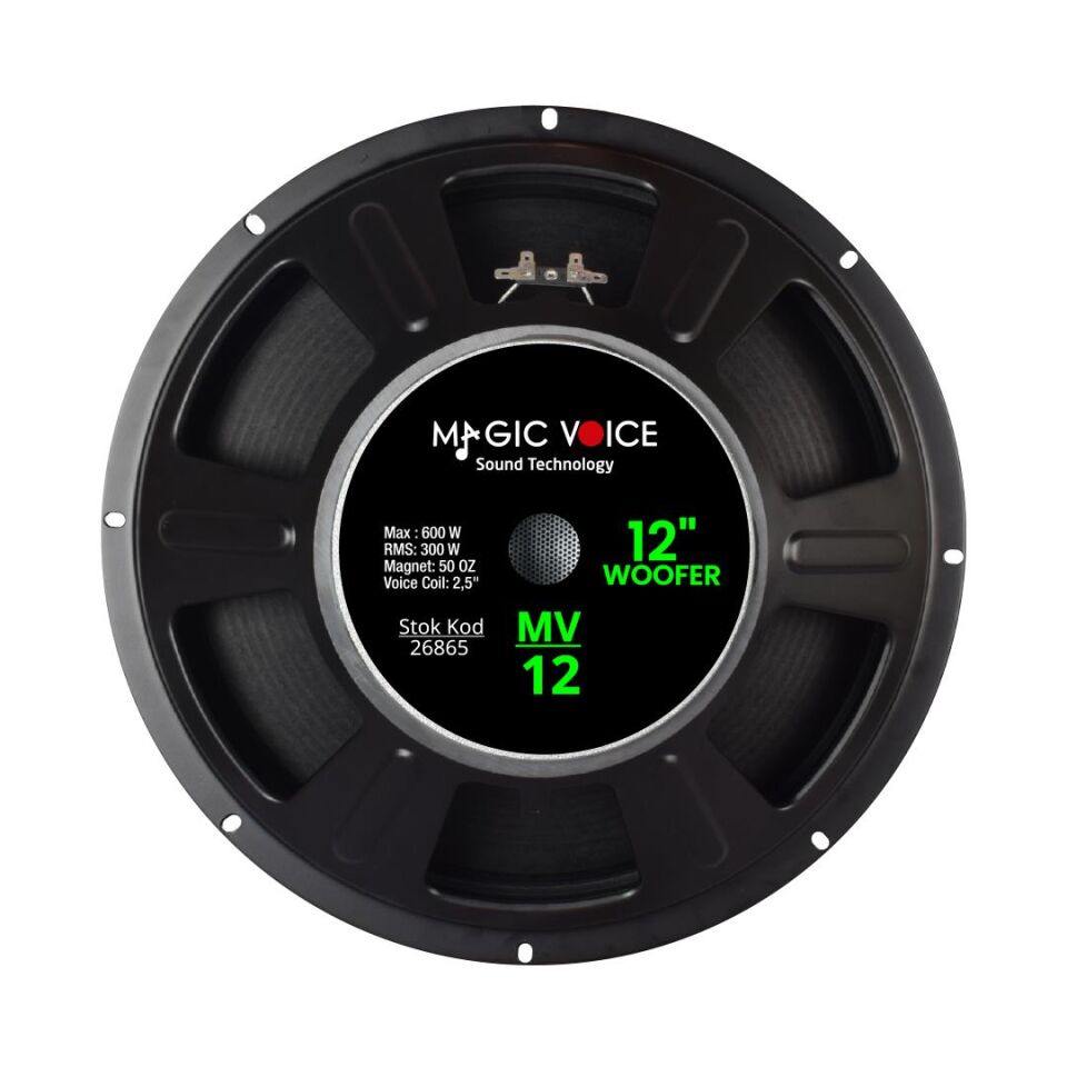 Ayt Magicvoice Mv-12 Max 600W Rms 300 Watt 12 Woofer Yedek Hoparlör