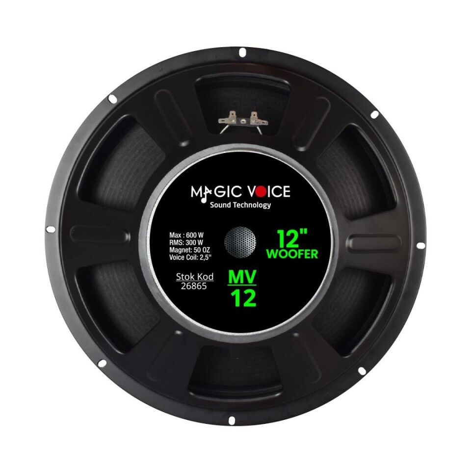 Ayt Magicvoice Mv-12 Max 600W Rms 300 Watt 12 Woofer Yedek Hoparlör