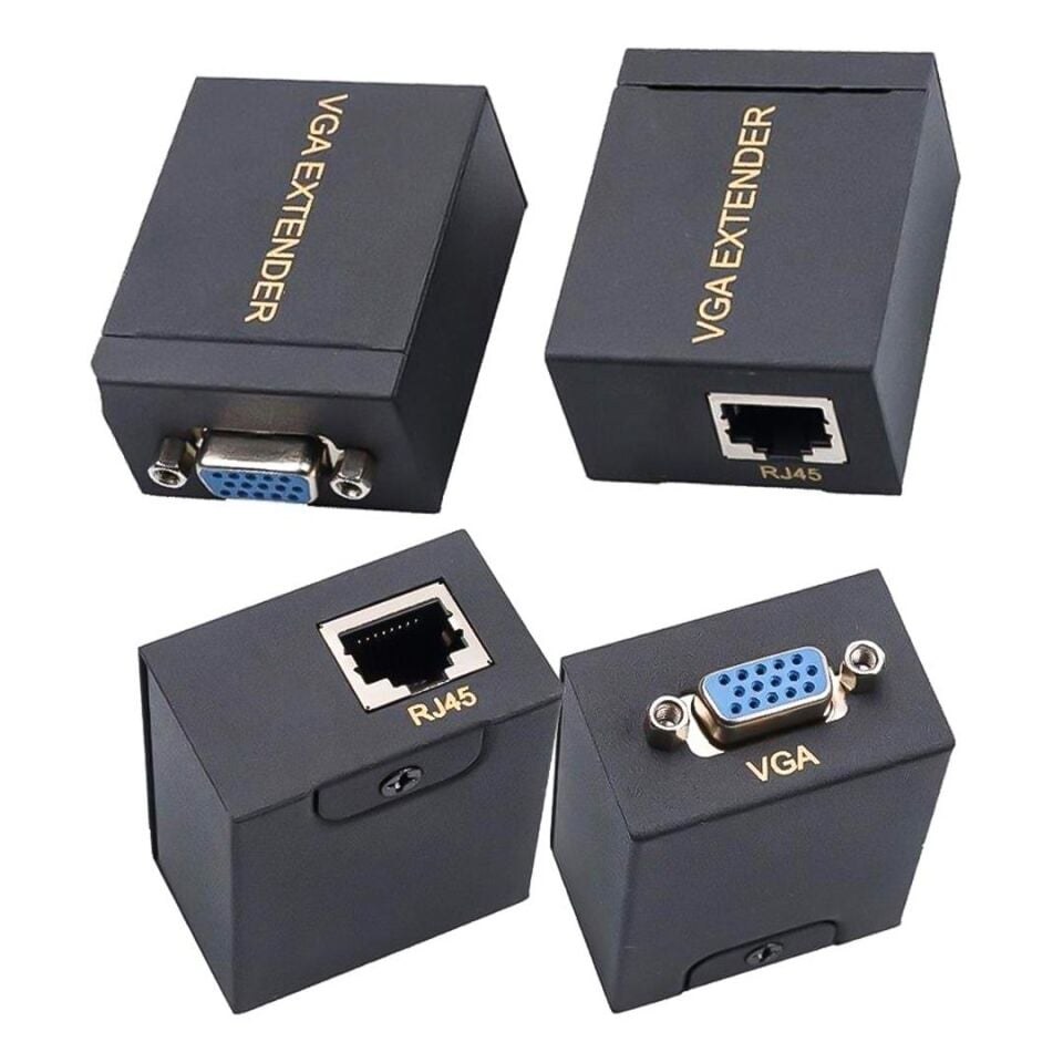 POWERMASTER PM-17297 VGA TO CAT5/CAT6 60 METRE VGA EXTENDER UZATICI