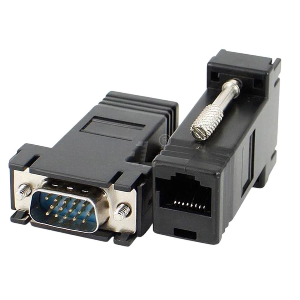 Powermaster VGA Extender RJ45 CAT5 CAT6 CAT7 Uzatıcı Çevirici Dönüştürücü